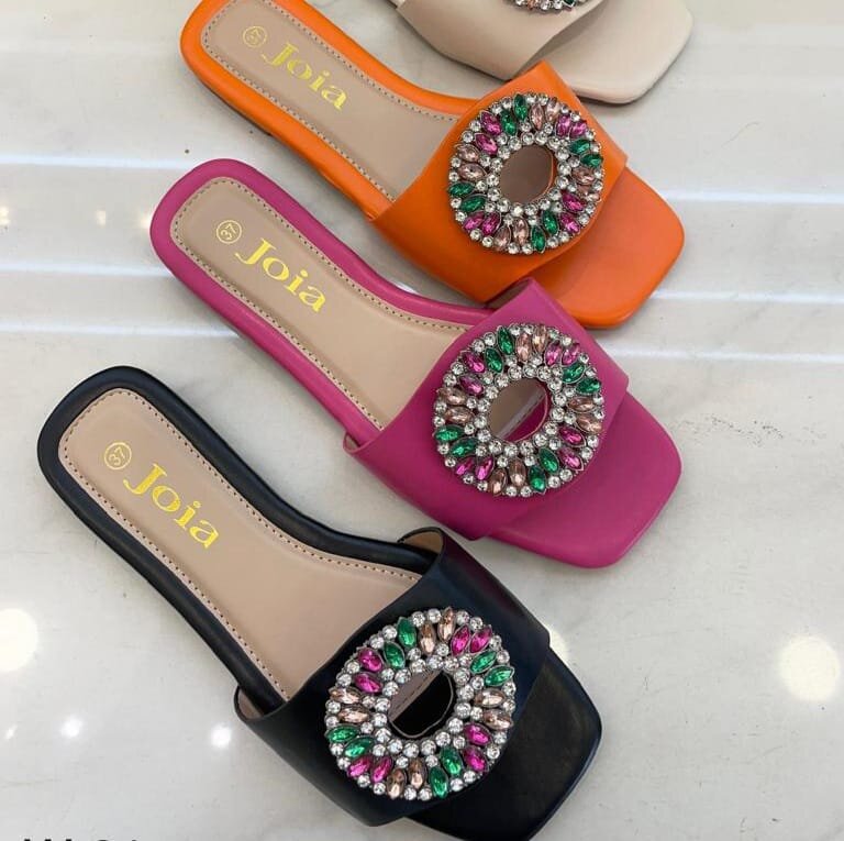 Sandals with Bling - Black