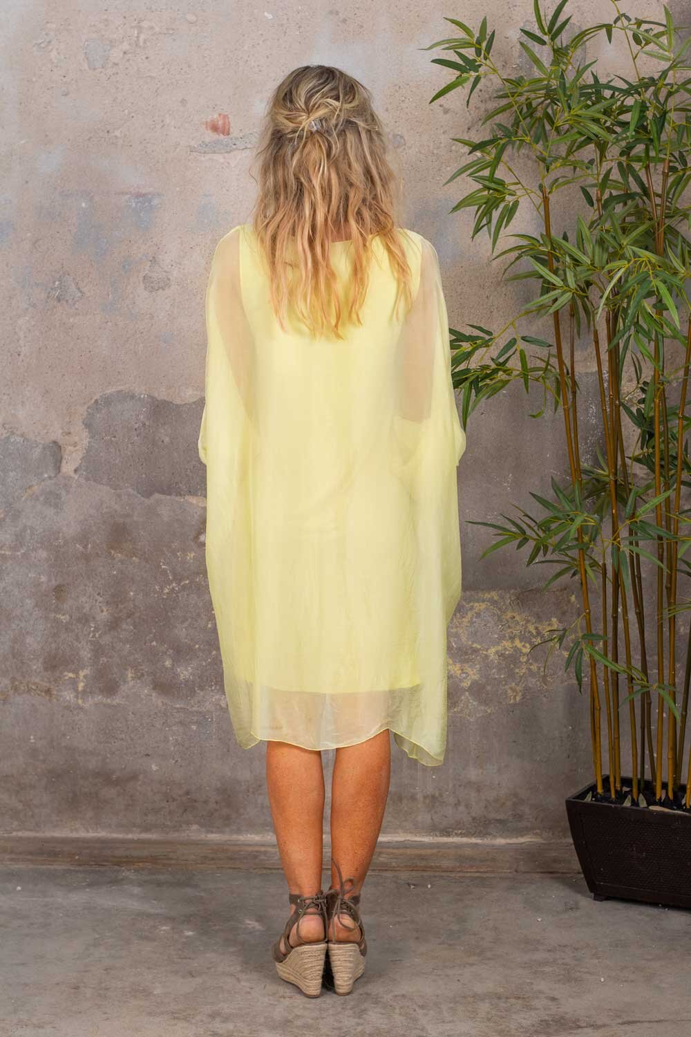 Anna - Silk dress - Yellow
