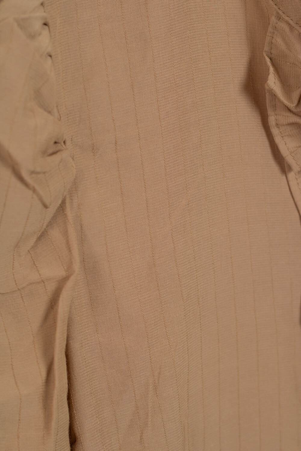 Augusta Blouse - Ruffle Details - Taupe