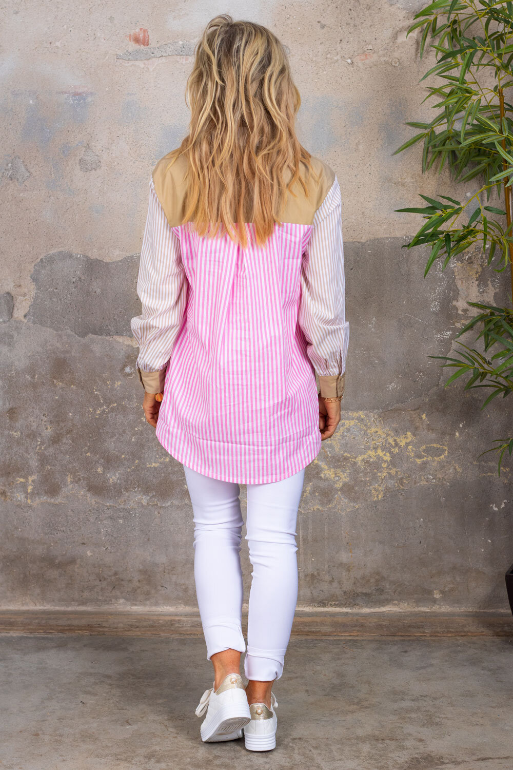 Blakely Shirt - Colorblock - Pink