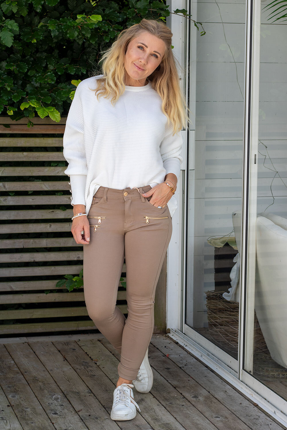 Pants H86 - Zippers - Taupe