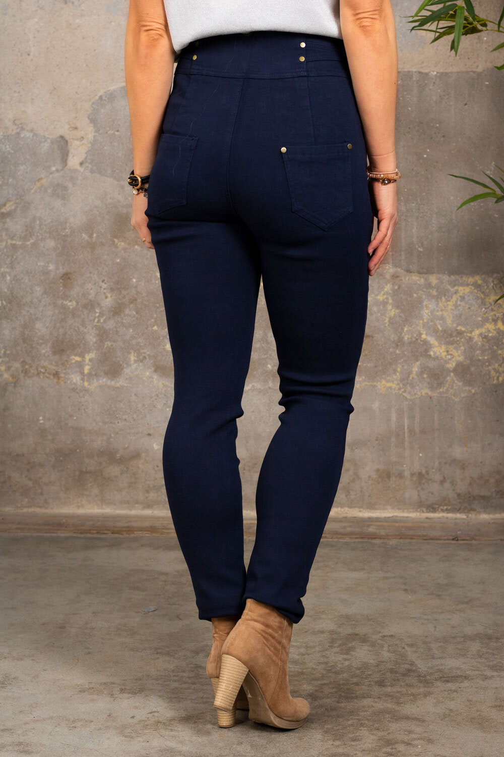 Trousers with Gold Details - NL83045 - Navy