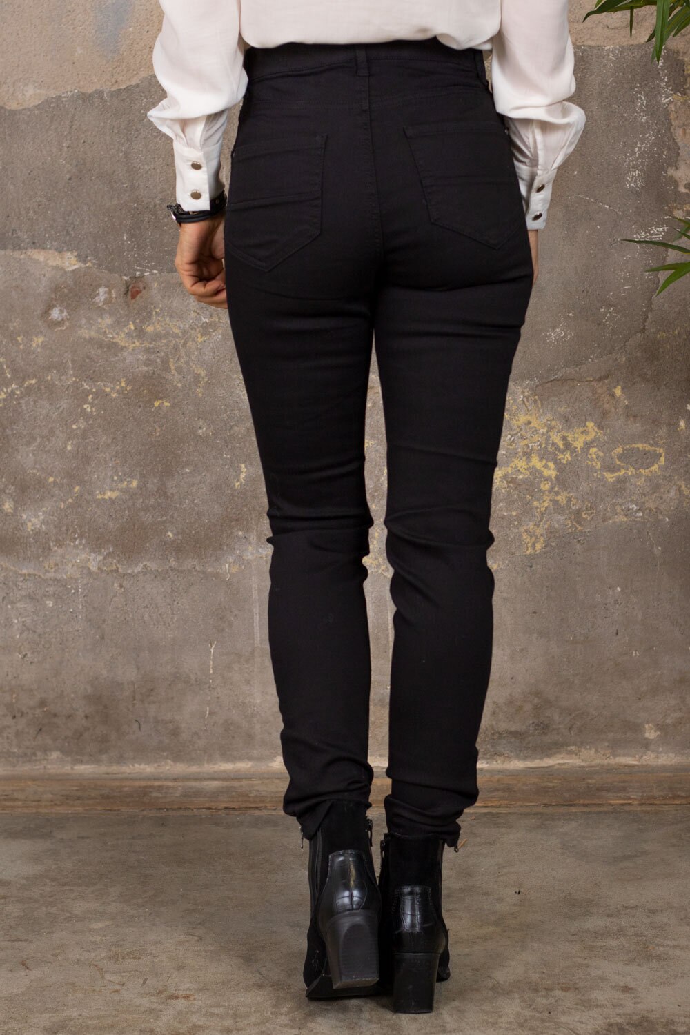 Pants with zippers - Black