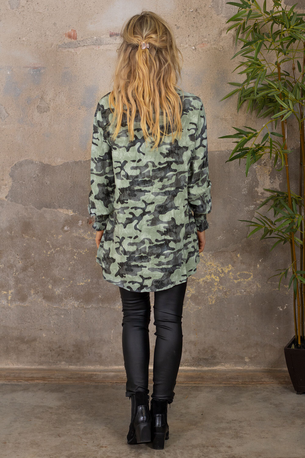 Carla blus - Camouflage - Khaki