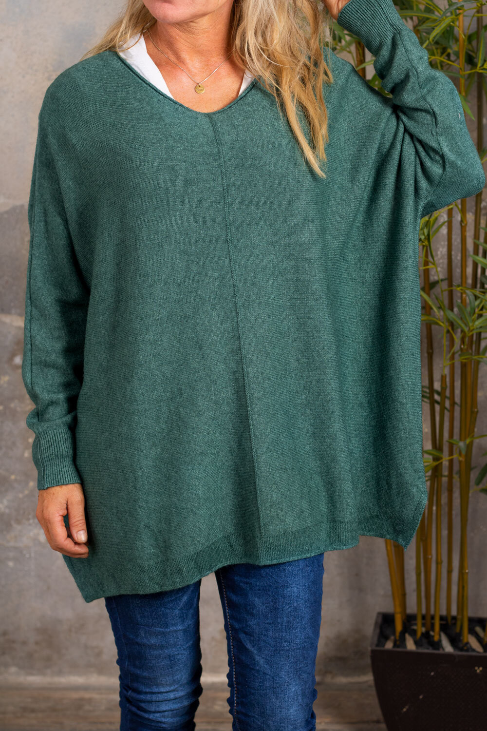 Chrissy Knitted Sweater - Front Seam - Khaki
