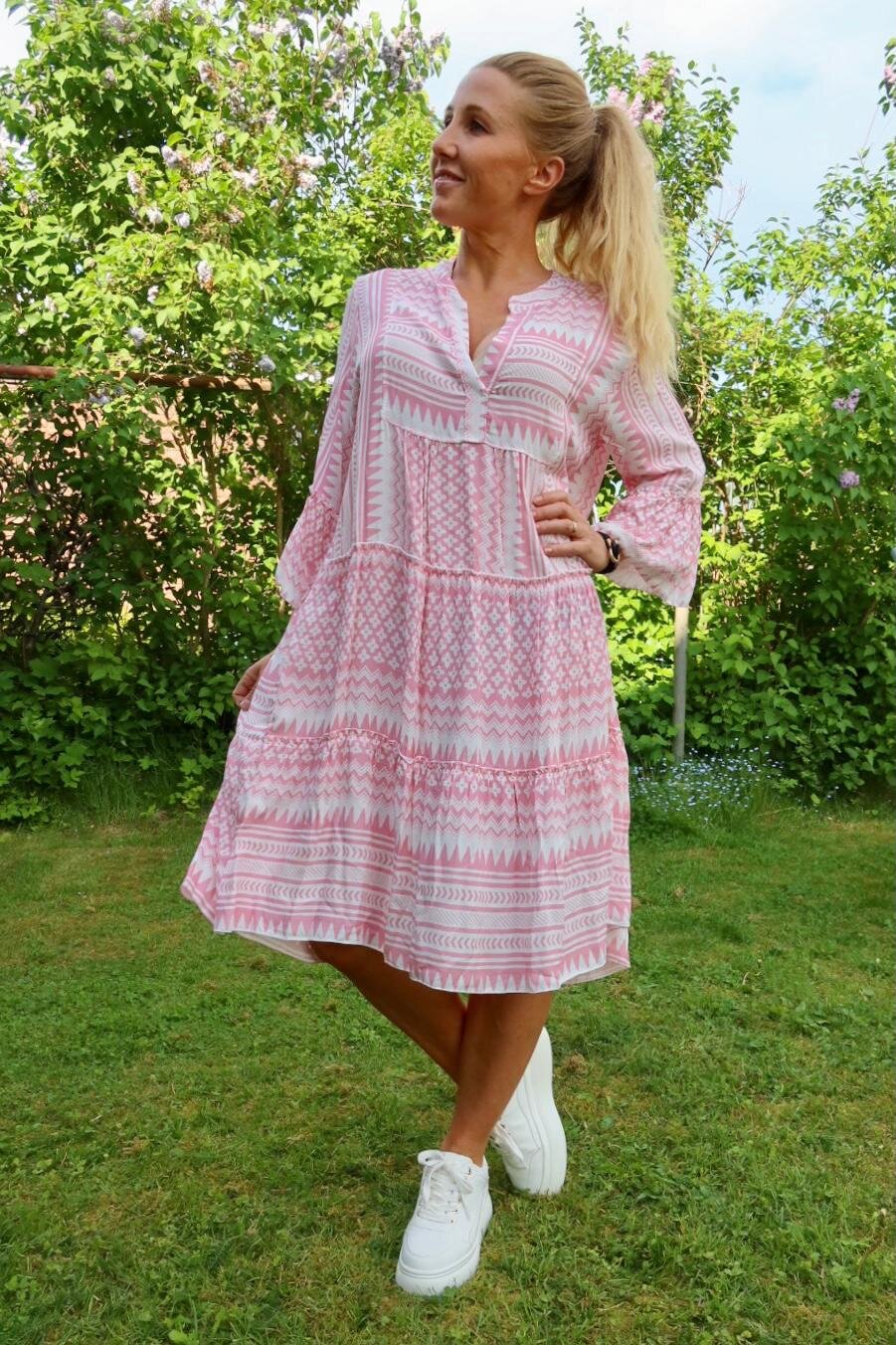Cindy dress - Patterned - Pink
