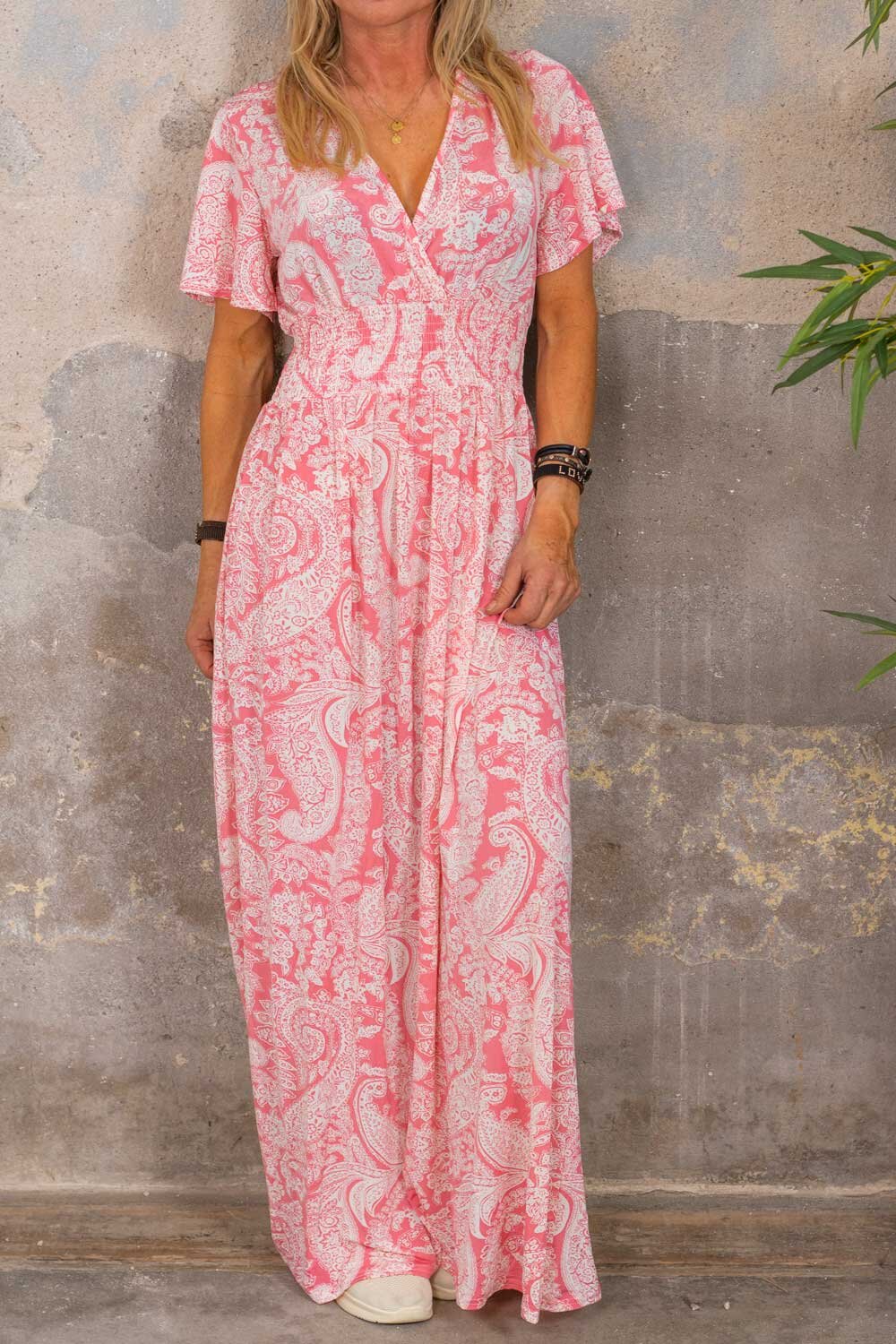Cynthia Long Soft Dress - Paisley - Pink