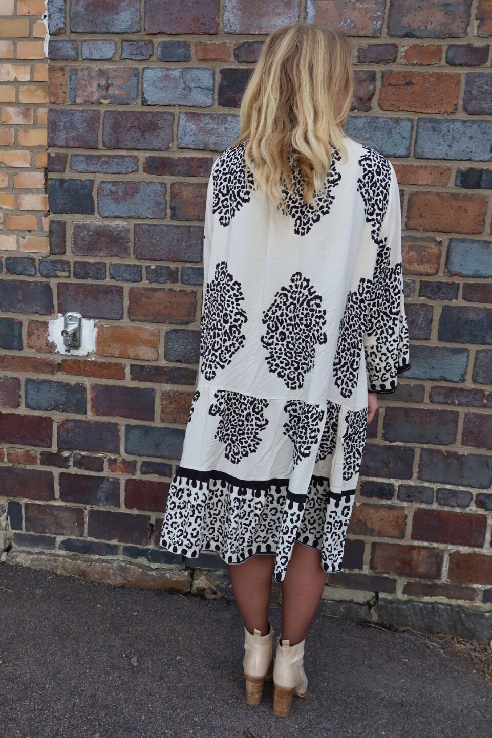 Denise dress - Leopard print - Beige