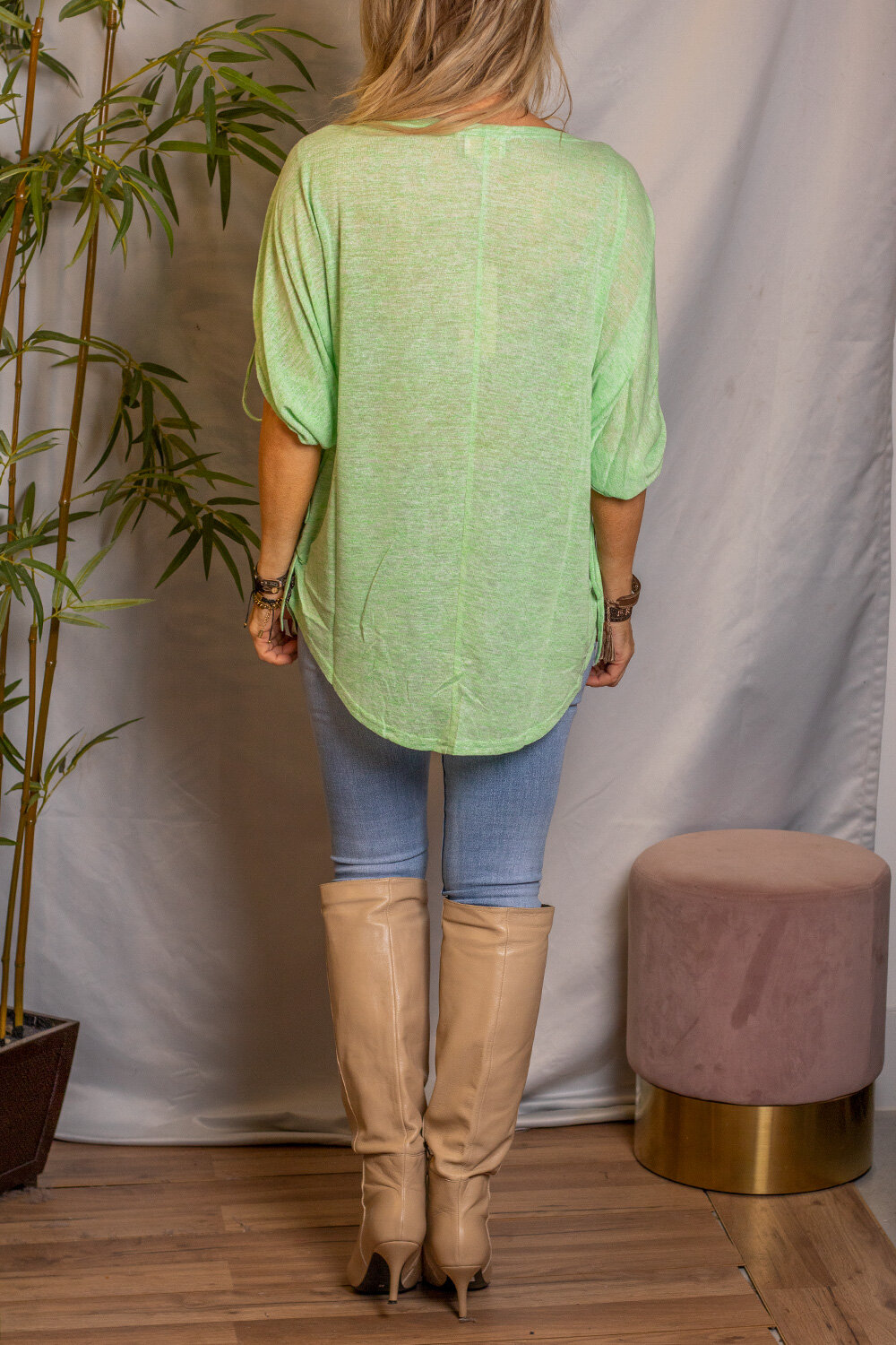 Fia tunic with ruching - Apple