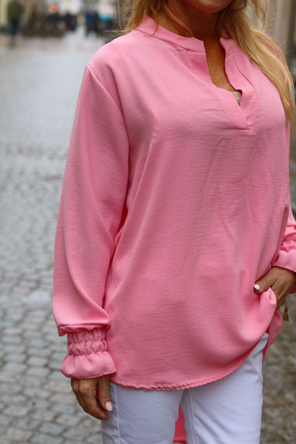 Gabby blouse - Elastic sleeves - Pink