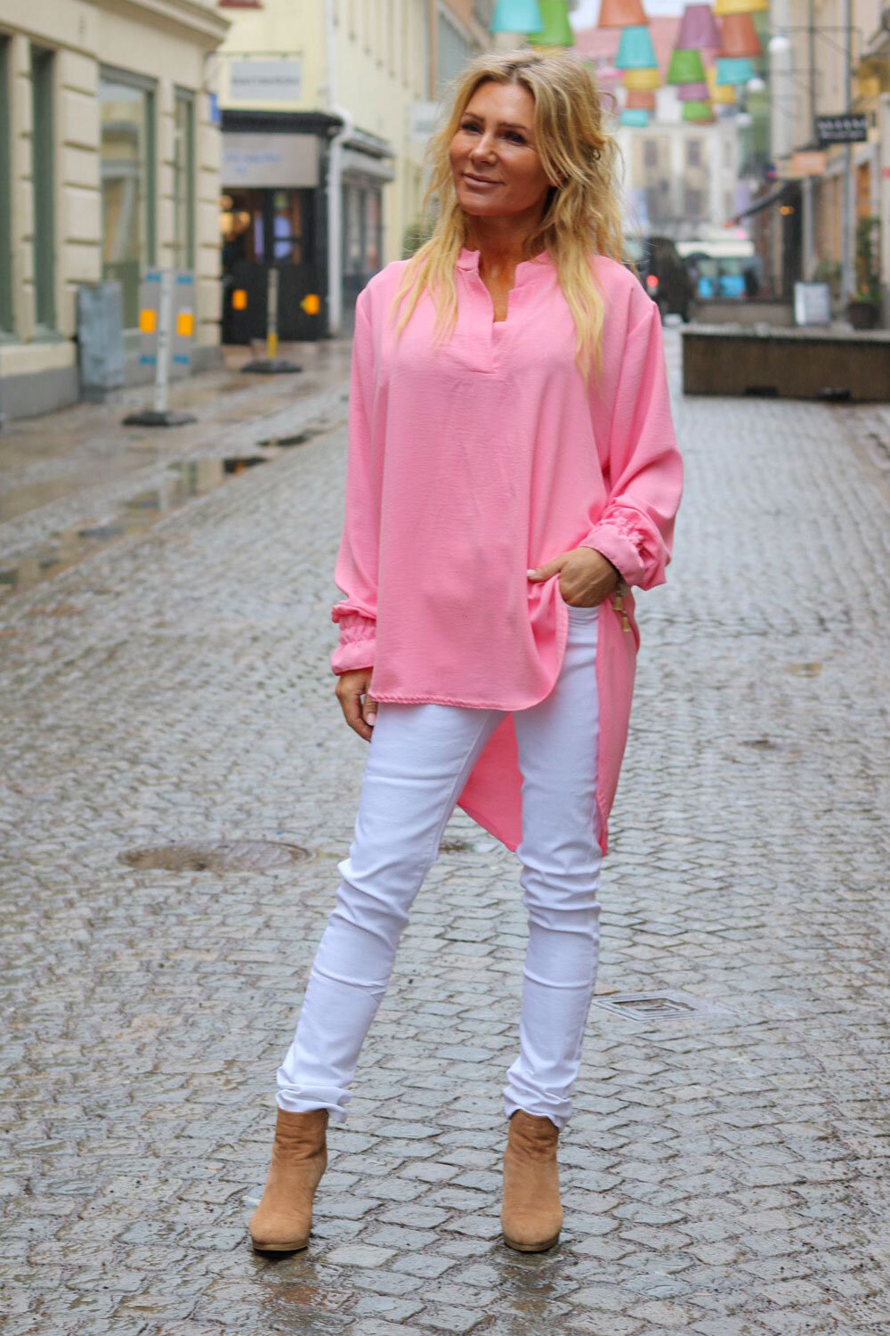 Gabby blouse - Elastic sleeves - Pink