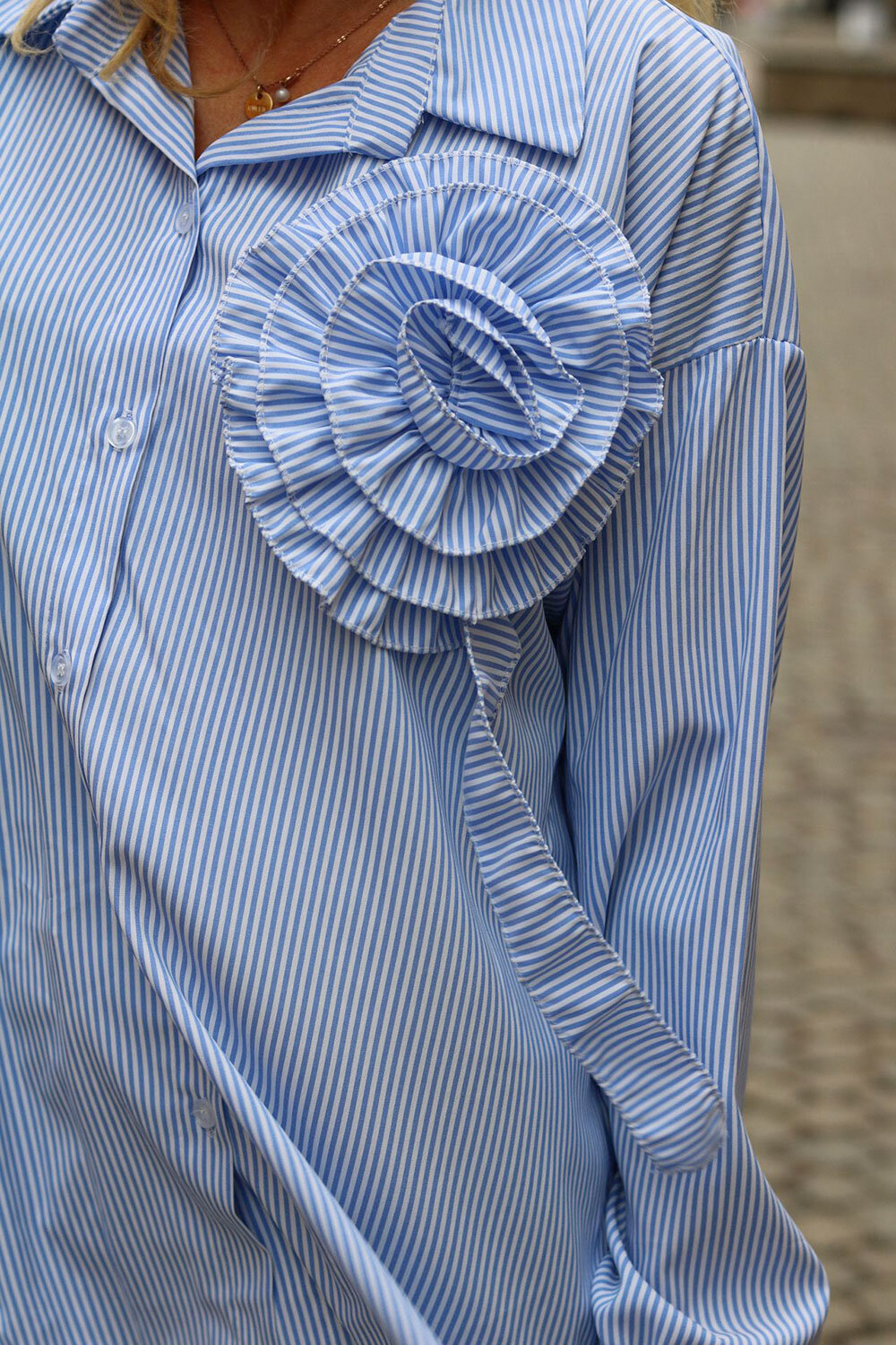 Grace Striped shirt - Decoration - Blue/White