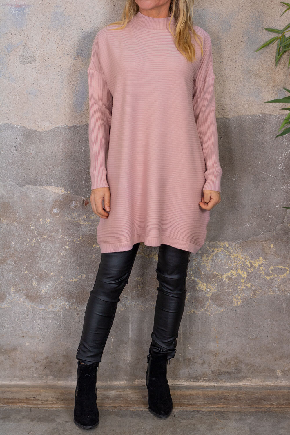 Gunilla Rib knit dress - Pink