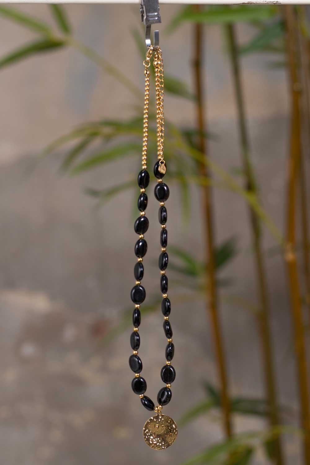 Necklace - Agate Noir