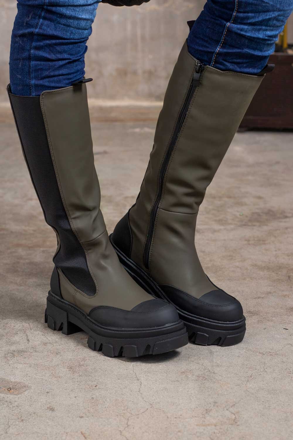 High Boots H21-26 - Army green