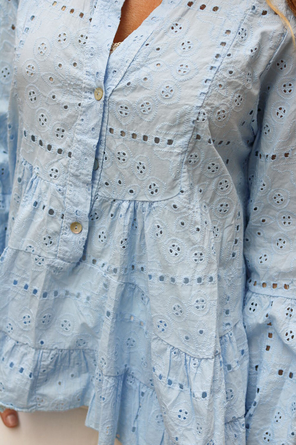 Ingela Embroidered blouse - Blue