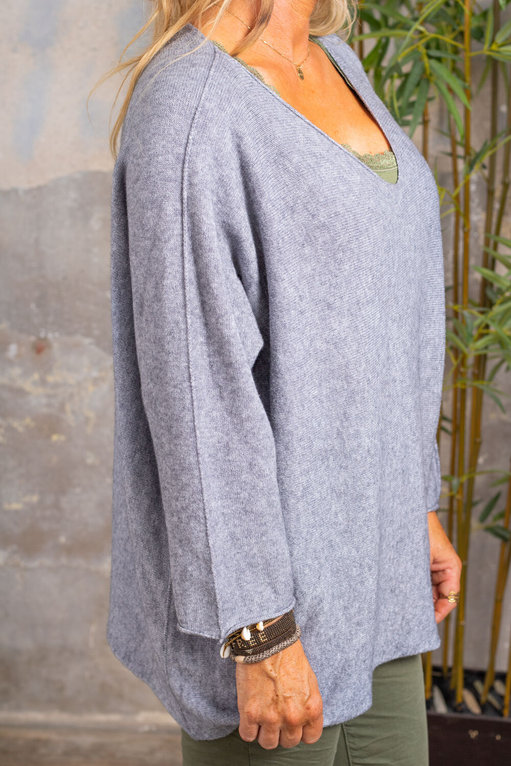 Ivana Fine knit sweater - Grey