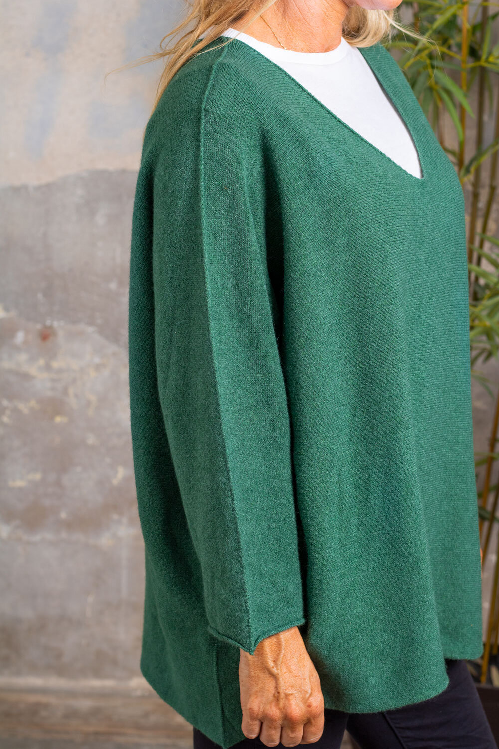 Ivana Fine knit sweater - Smaragd