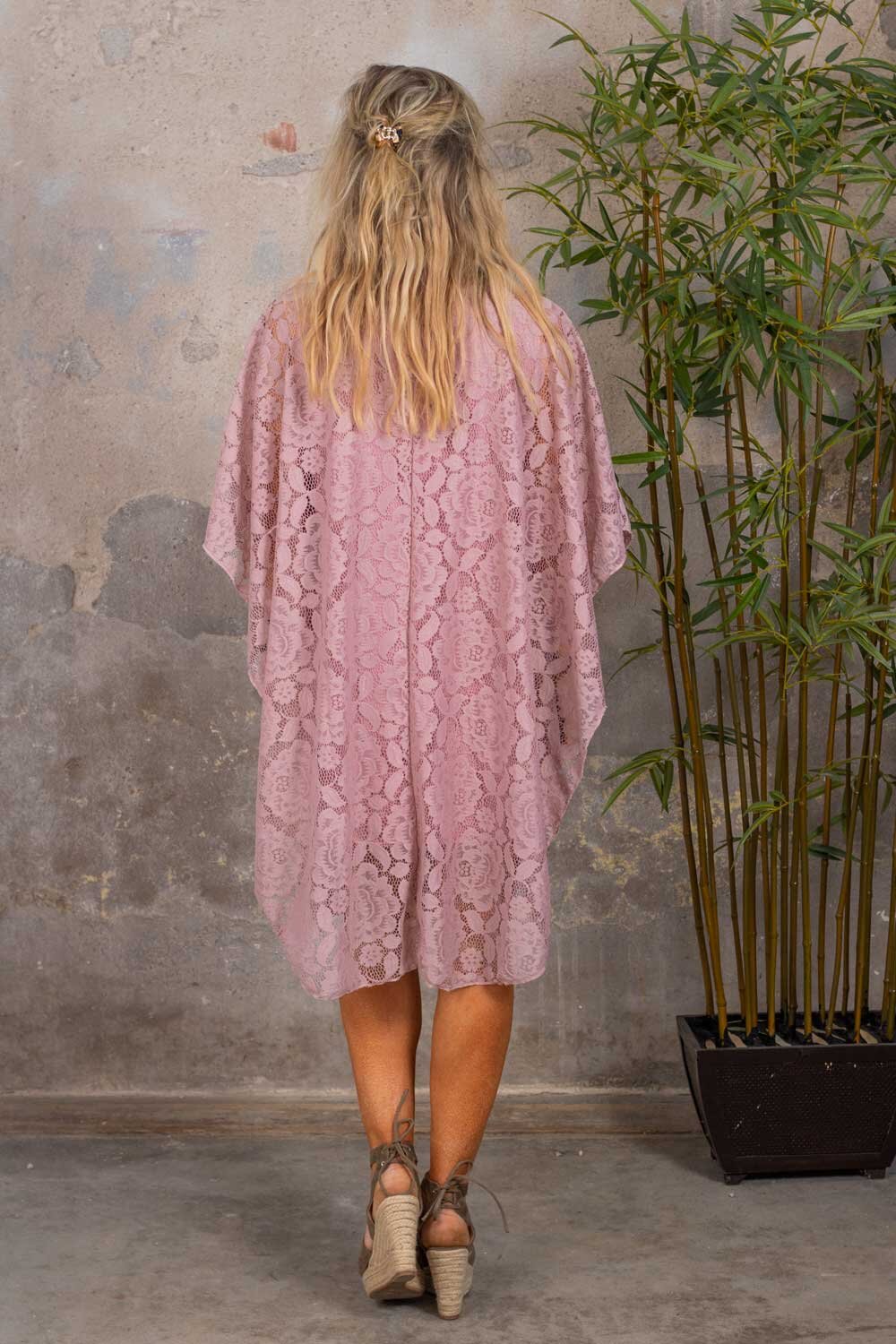 Jamie - Lace dress - Old pink