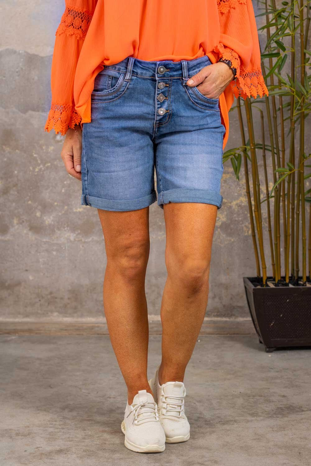 Jeans shorts 22154 - Buttons - Denim