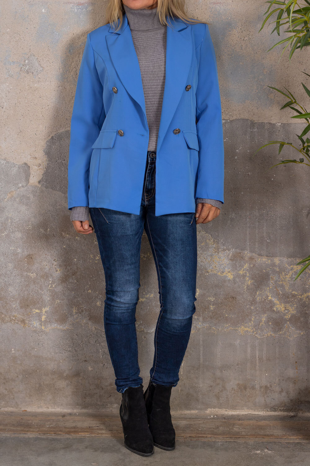 Jacket with Buttons - Blue