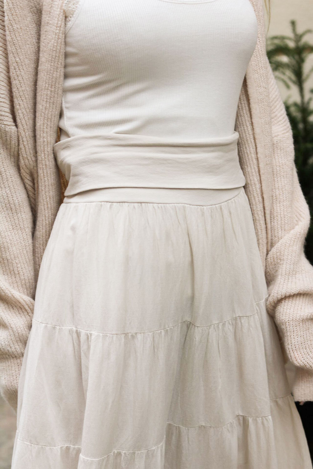 Long skirt - Beige