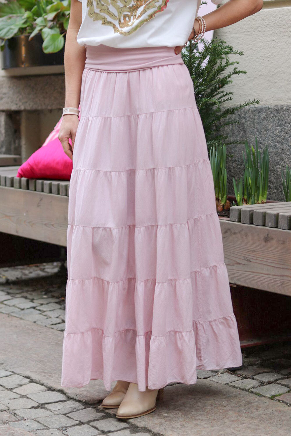 Long skirt - Light pink