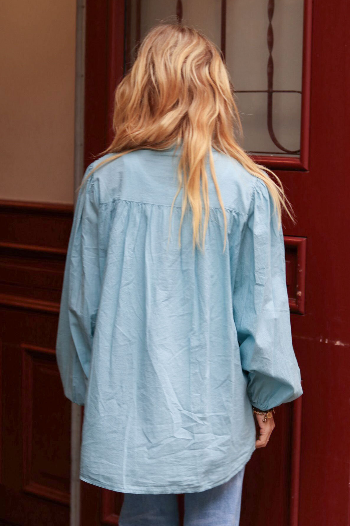 Lovis bubble blouse - Blue