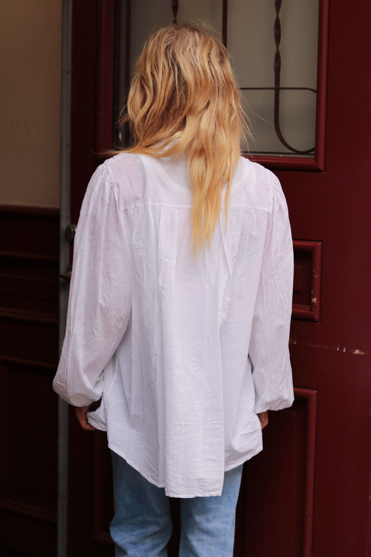 Lovis bubble blouse - White