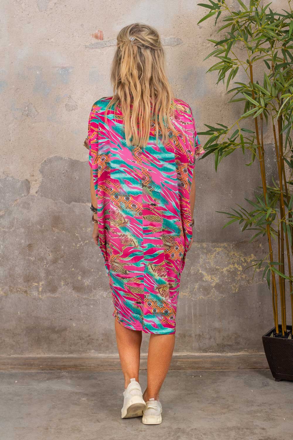 Malva Dress - Multi-pattern - Cerise