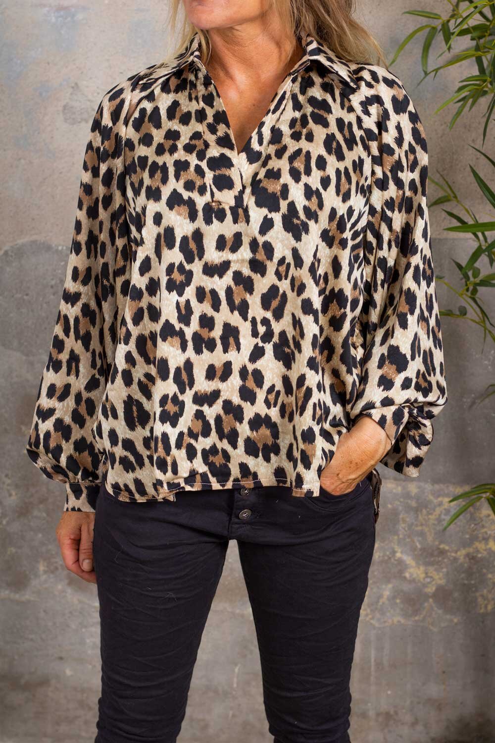 Marcia blouse - Leopard print - Brown