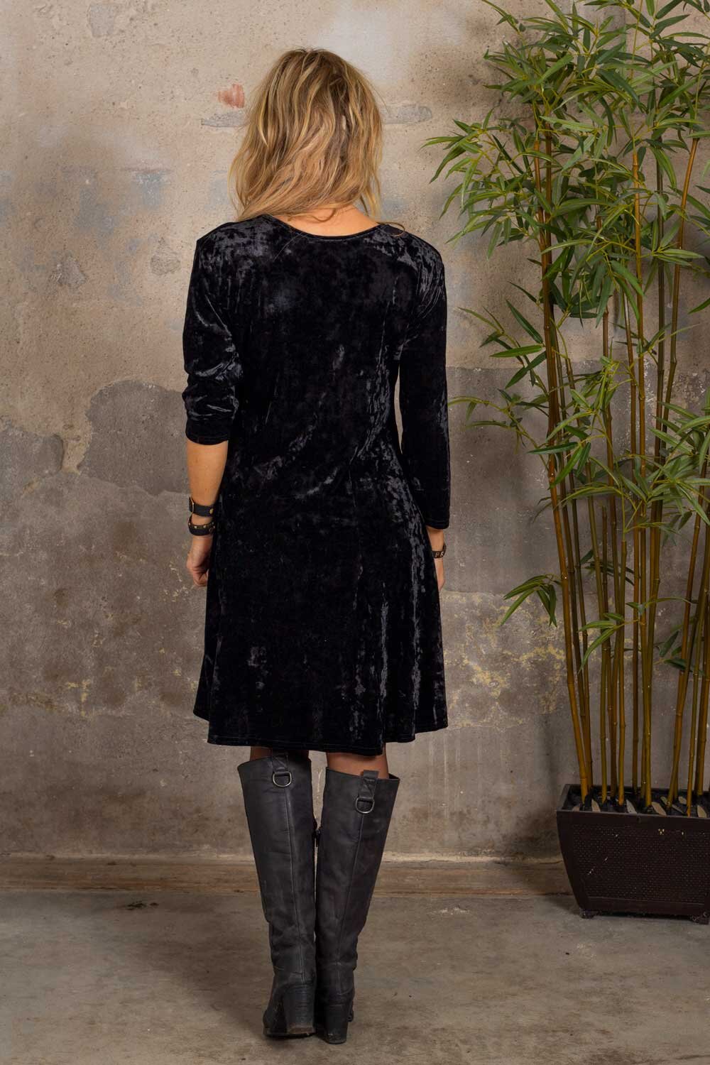 Mary Velvet dress - Black