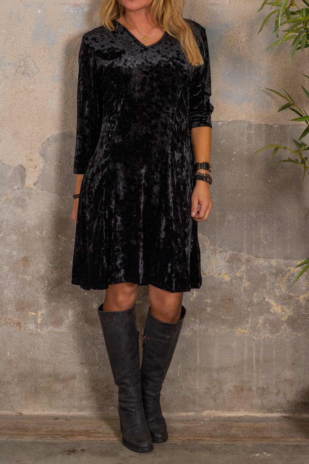 Mary Velvet dress - Black