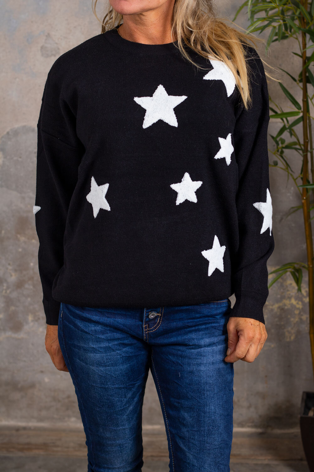 Matilda Sweater - Stars - Black