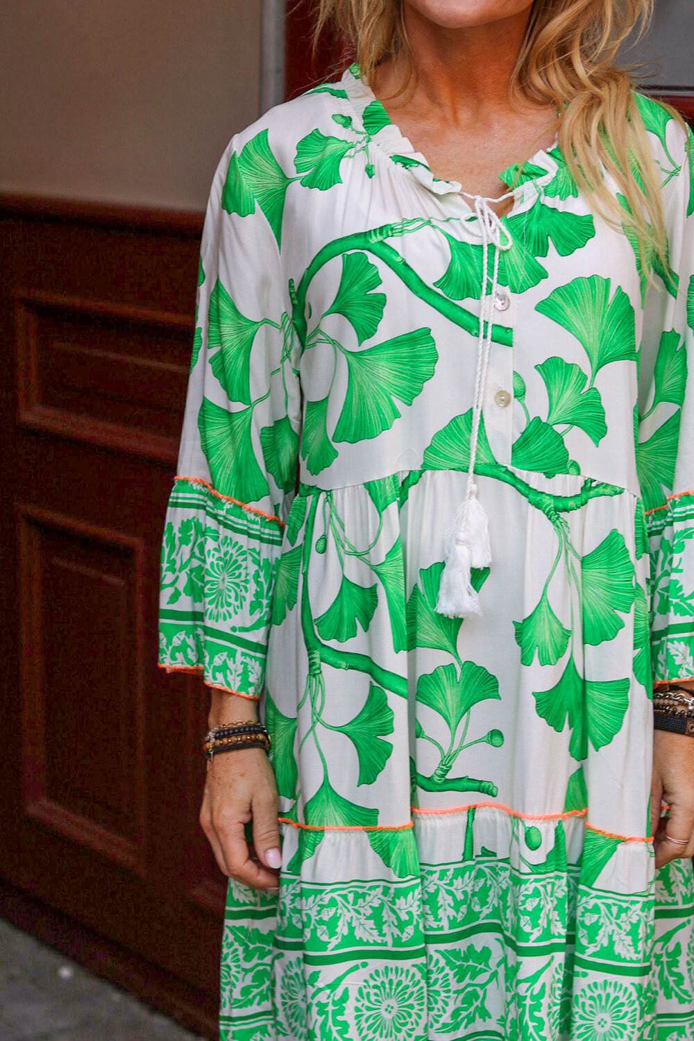 Miley Tunic - Ginkgo leaves - Green