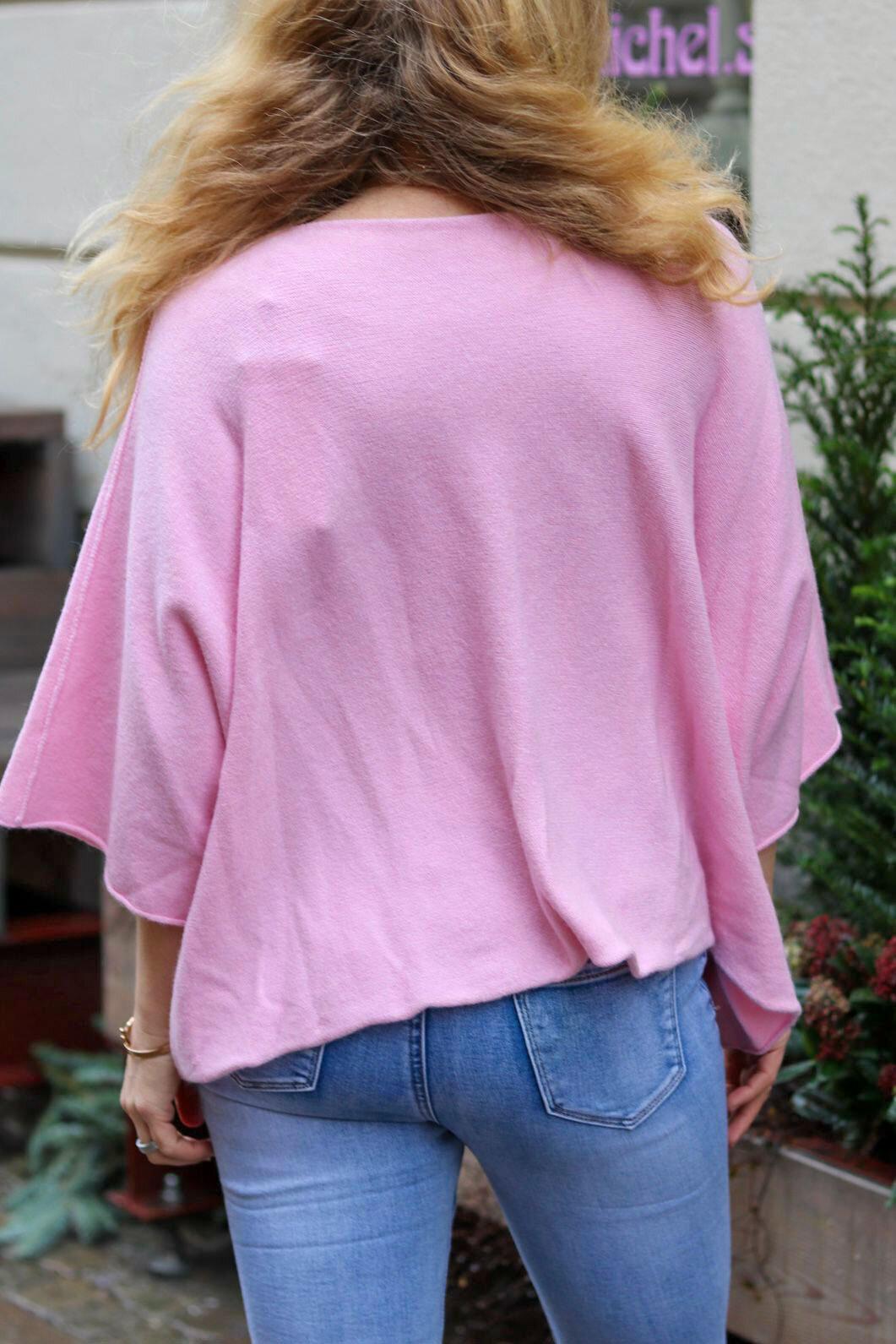 Peggy Knitted short-sleeved sweater - Pink