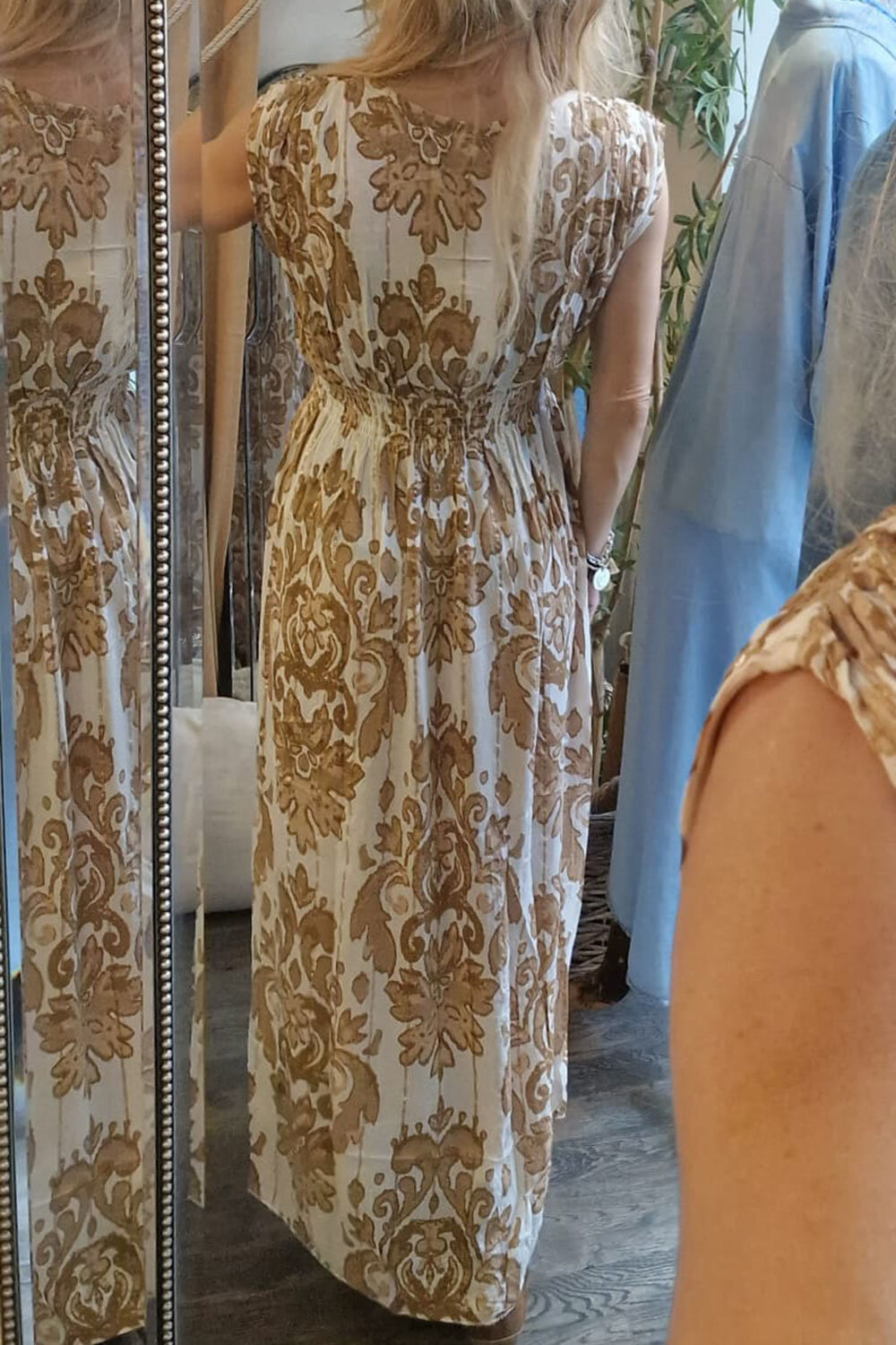 Sanna long dress - Gold details - White