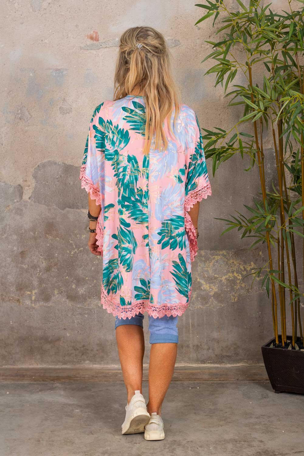 Sienna Soft Tunic - Leaves & Lace - Pink