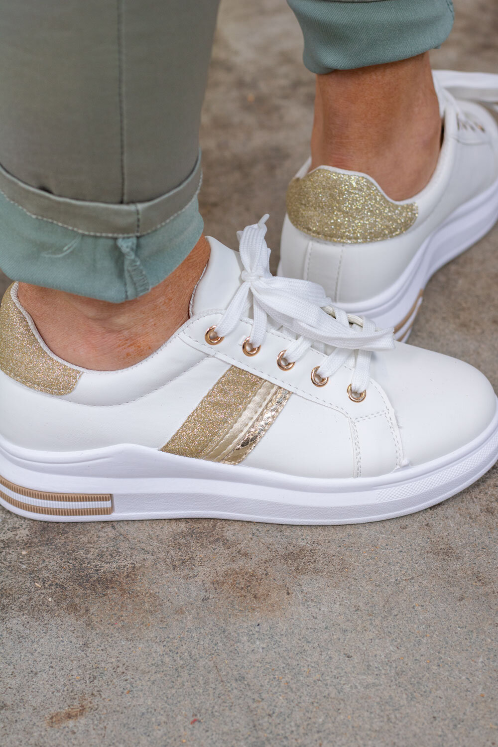 Sneakers CNT-51 - Gold/White
