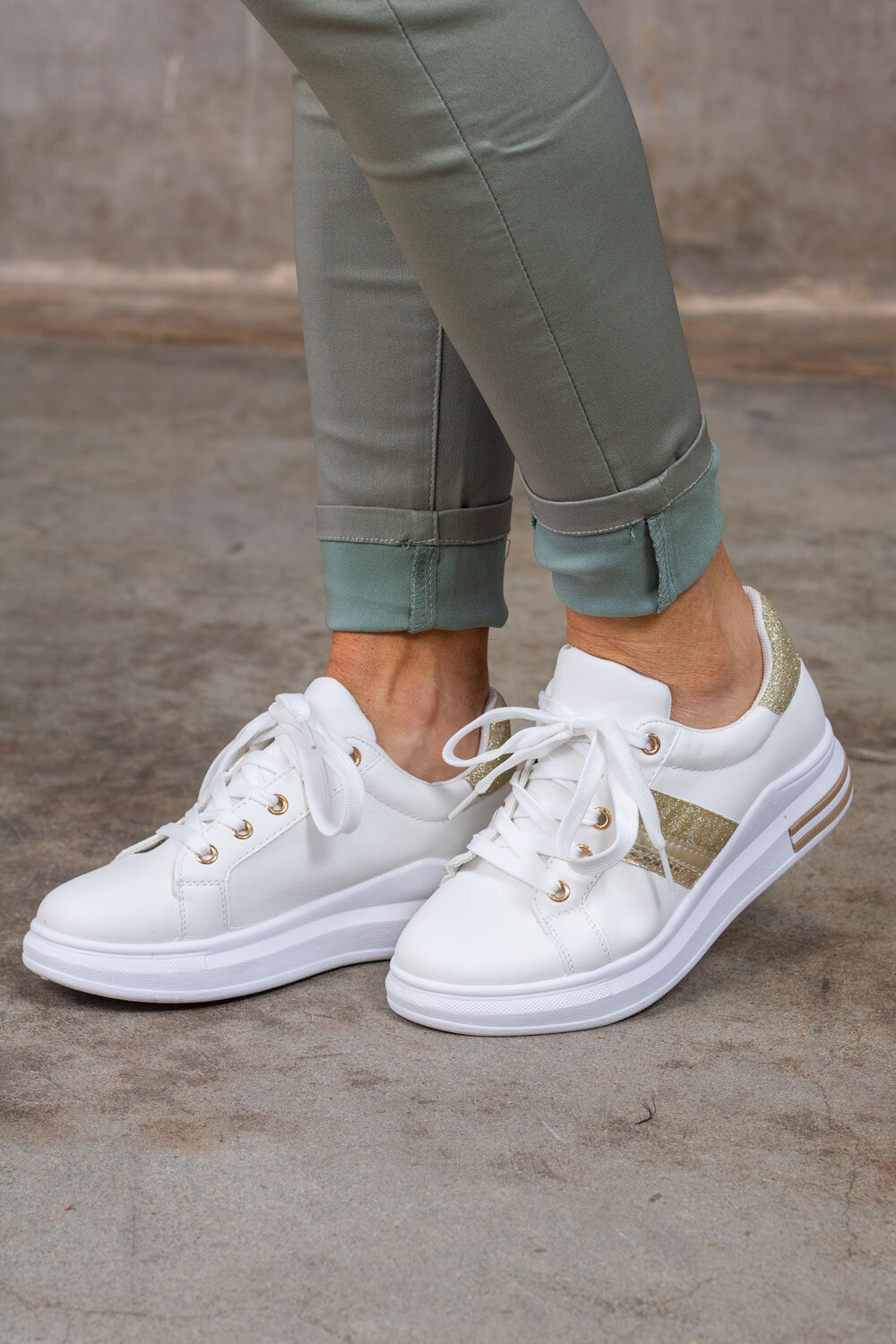 Sneakers CNT-51 - Gold/White
