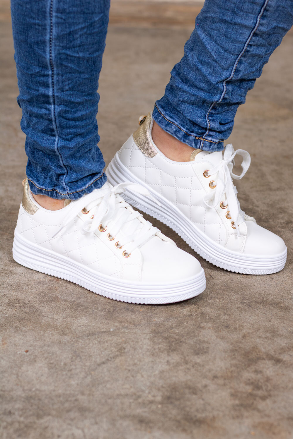 Sneakers Pearl - HY280-9 - Gold/White