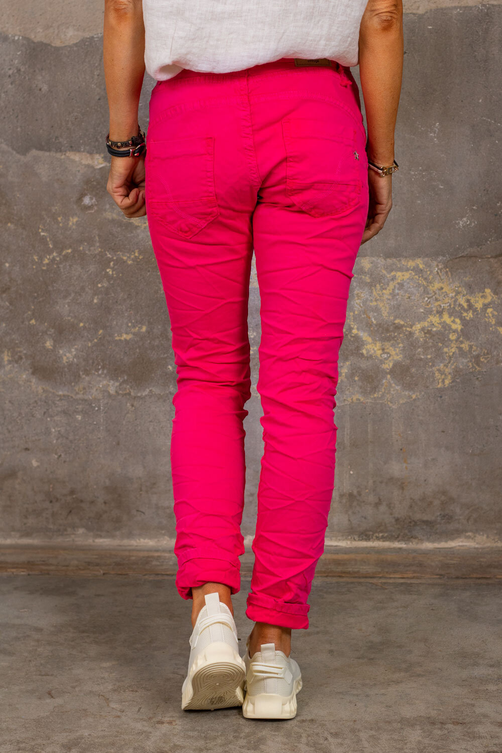 Stylish trousers 90073 - Raspberry