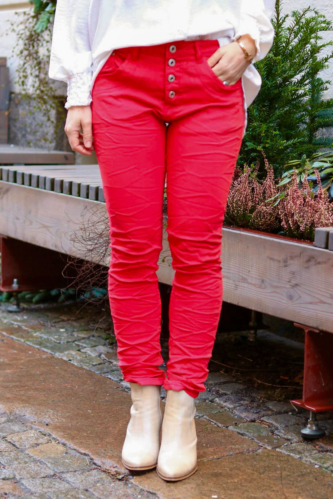 Stylish trousers 90073 - Red