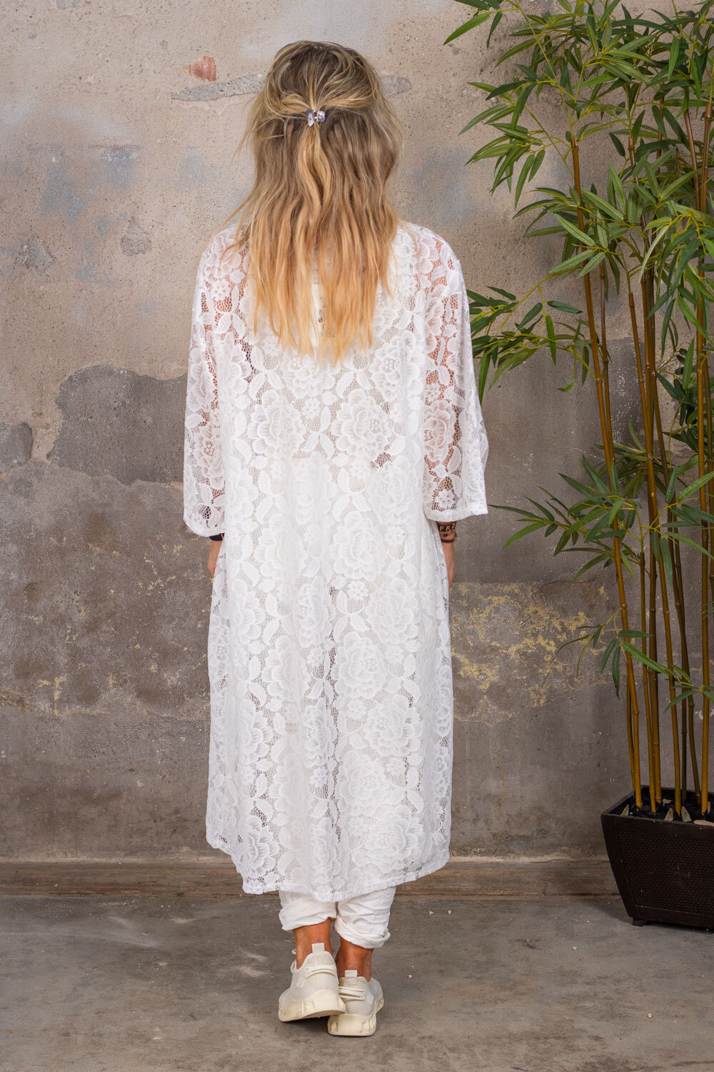 Lace Kimono - White