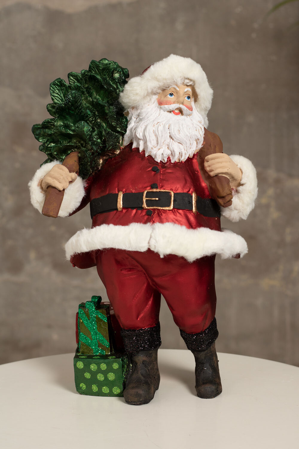 Big Santa Claus with fir tree