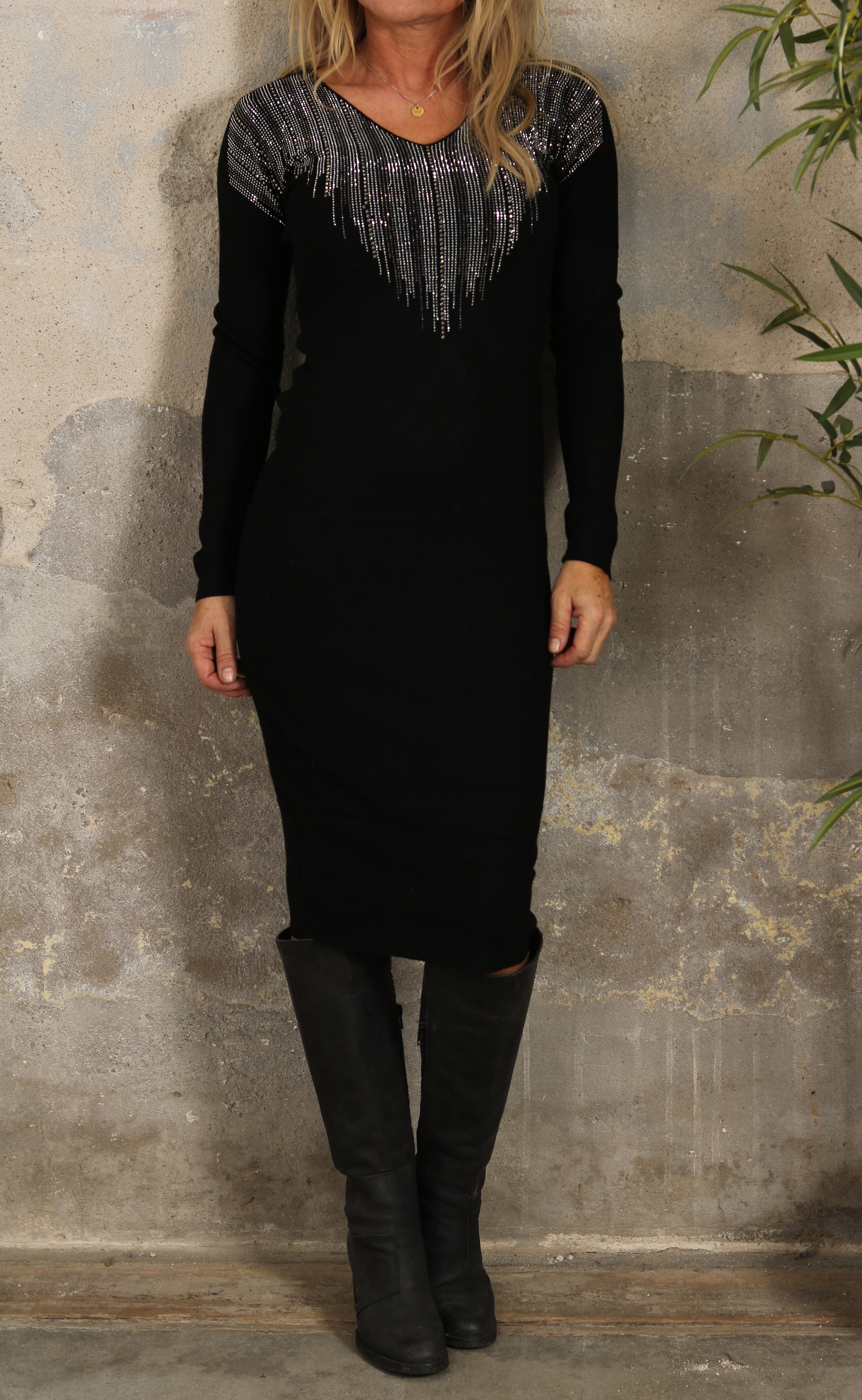 Vera - Glitter dress - Black