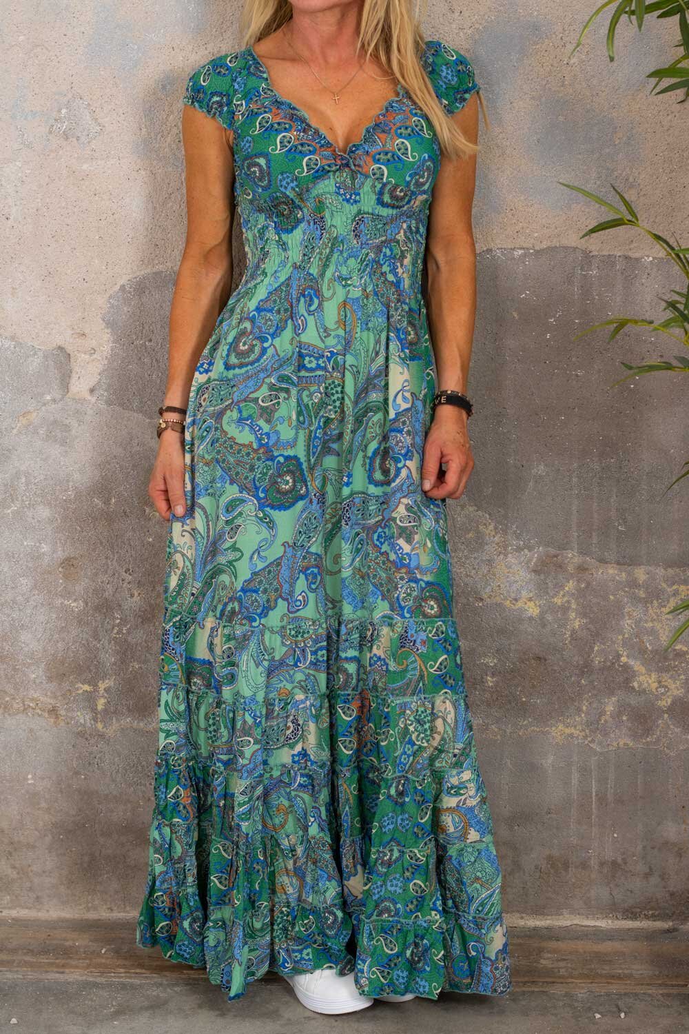 Yara Maxi Dress - Paisley - Blue