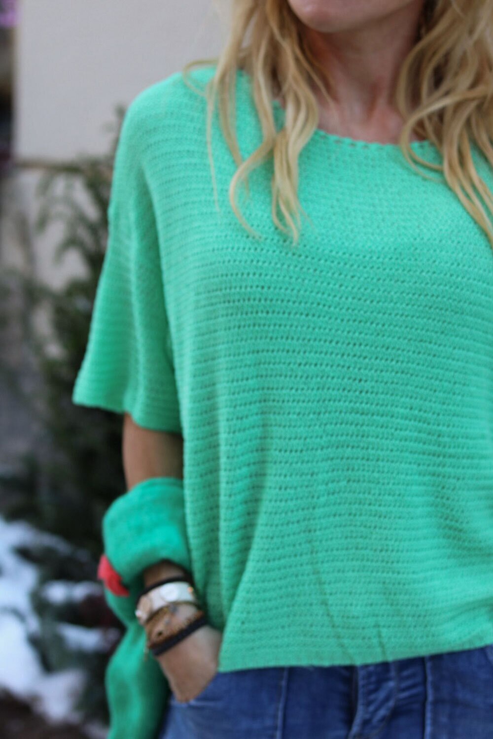 Zelda Crochet top - Green