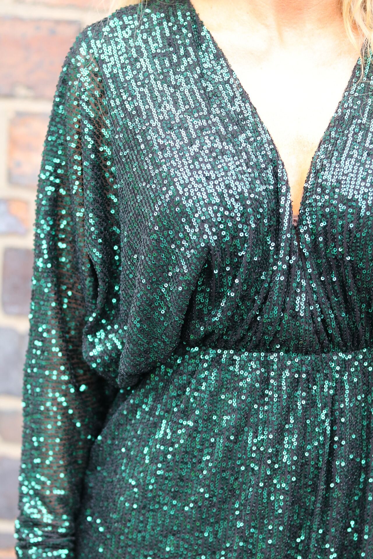Jessie Sequin Dress - Emerald