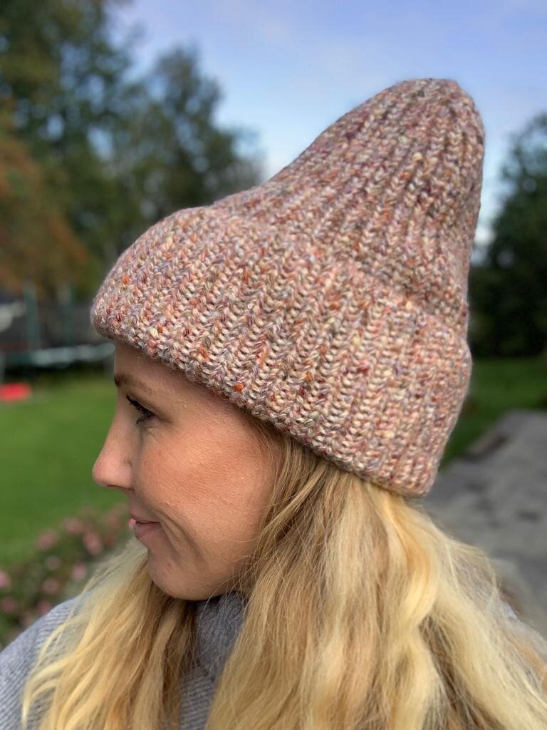 Mottled knitted hat - Pink